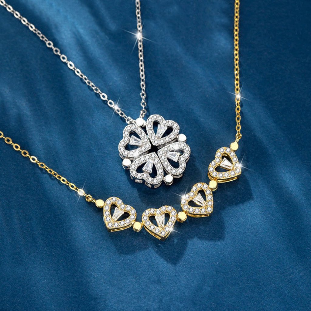 LuckyLove™ - Colar de Trevo 4 Corações