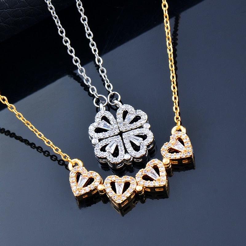LuckyLove™ - Colar de Trevo 4 Corações