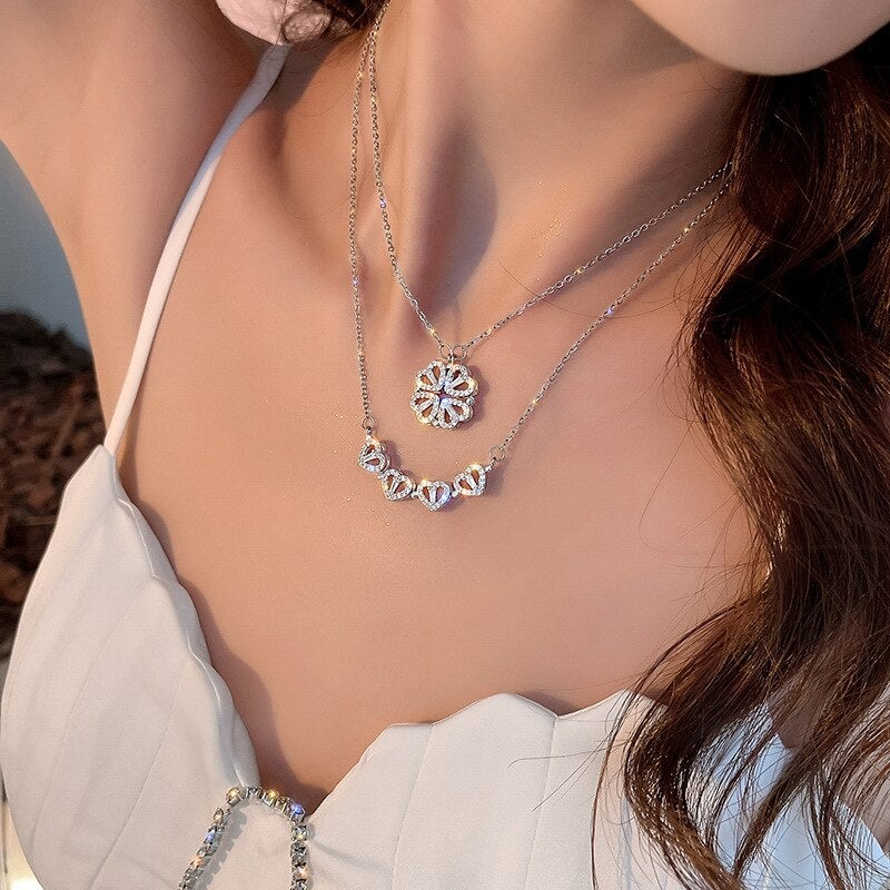 LuckyLove™ - Colar de Trevo 4 Corações